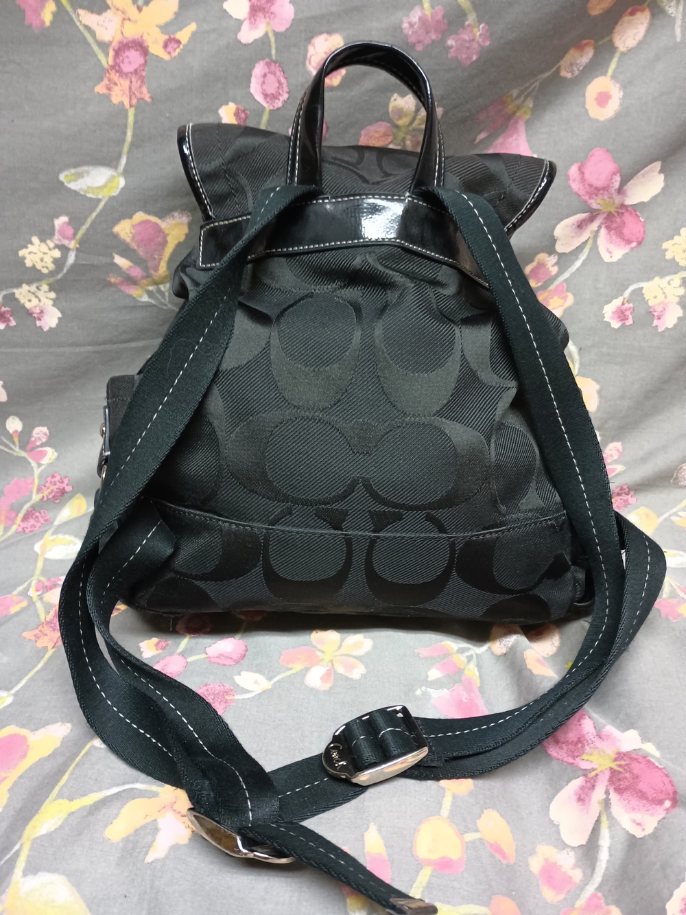 π COACH KYRA DAISY SIGNATURE NYLON BACKPACK ONLY π - Picture 5 of 9